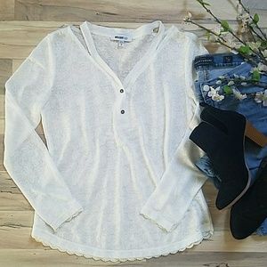 Light Cream Lace-like Tee